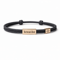 Sentiment Bracelet – Breathe | Black Cord