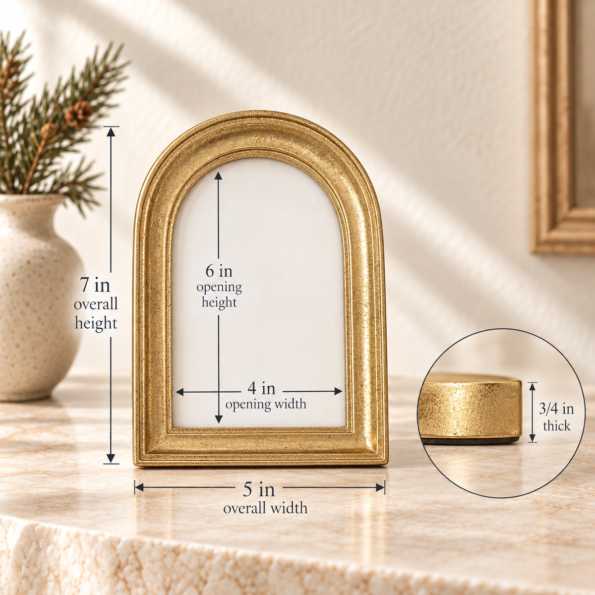 Gold Arch Framed Storybook Christmas Snowman Art Print
