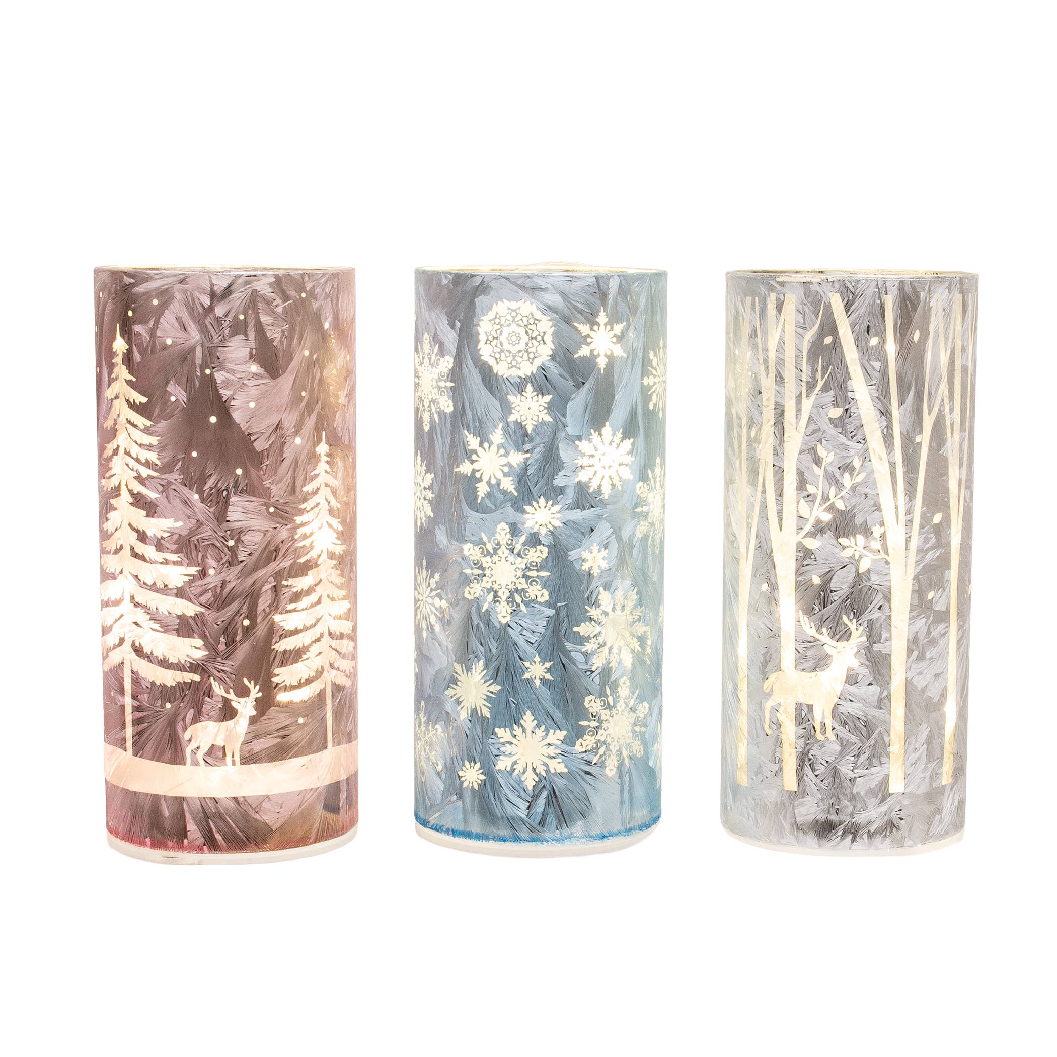 Winter Scene Luminary w/LED Lights
