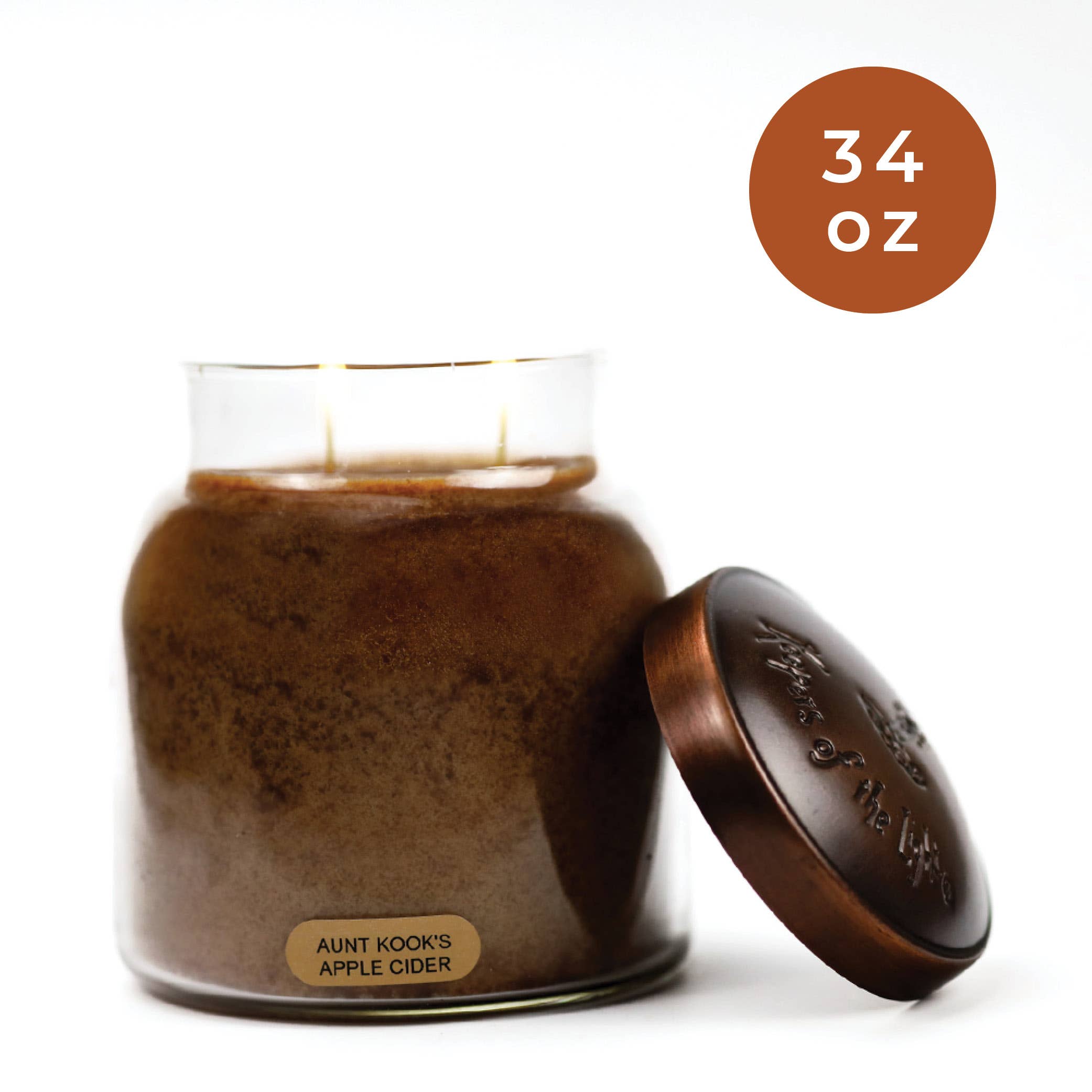 Aunt Kook's Apple Cider – 34oz Fall Scented Jar Candle