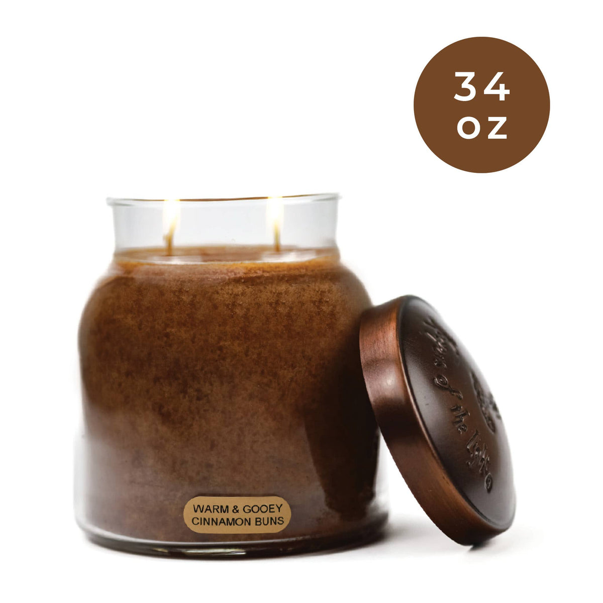 Warm & Gooey Cinnamon Buns – 34oz Scented Candle
