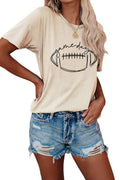 GAME DAY SHORT SLEEVE T SHIRT TOP: SAND