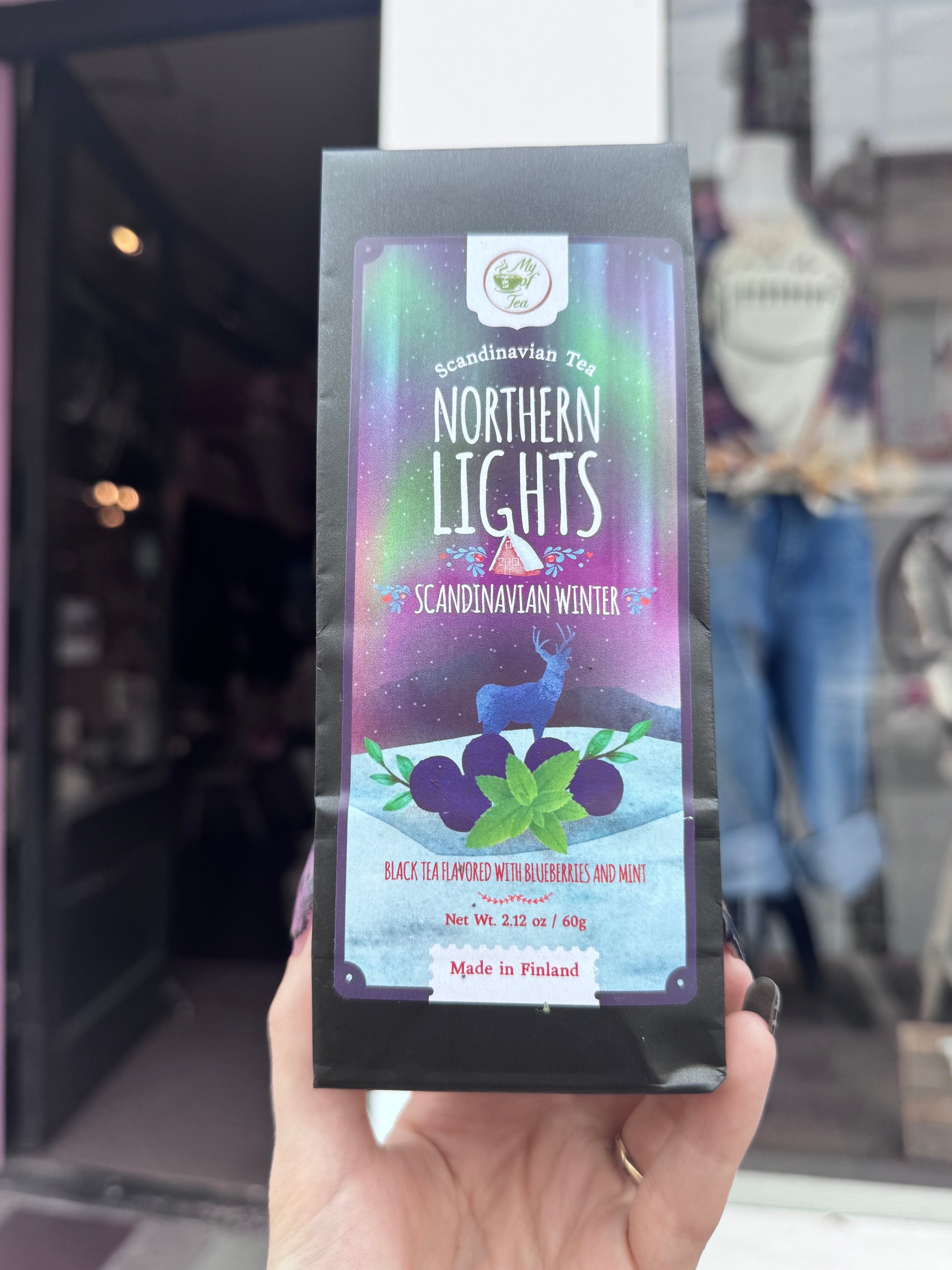 Northern Lights Blueberry Mint loose leaf Black Tea