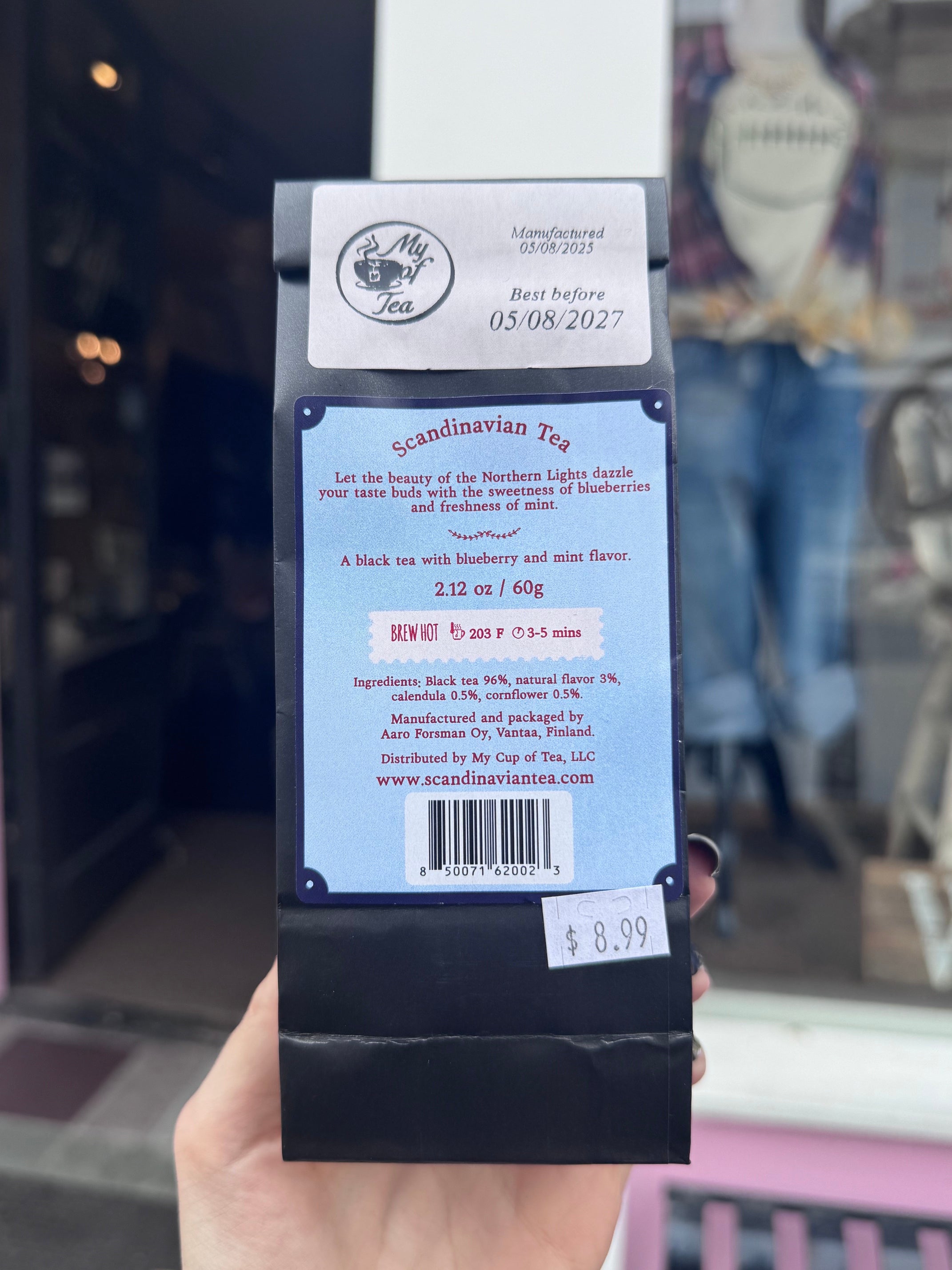 Northern Lights Blueberry Mint loose leaf Black Tea