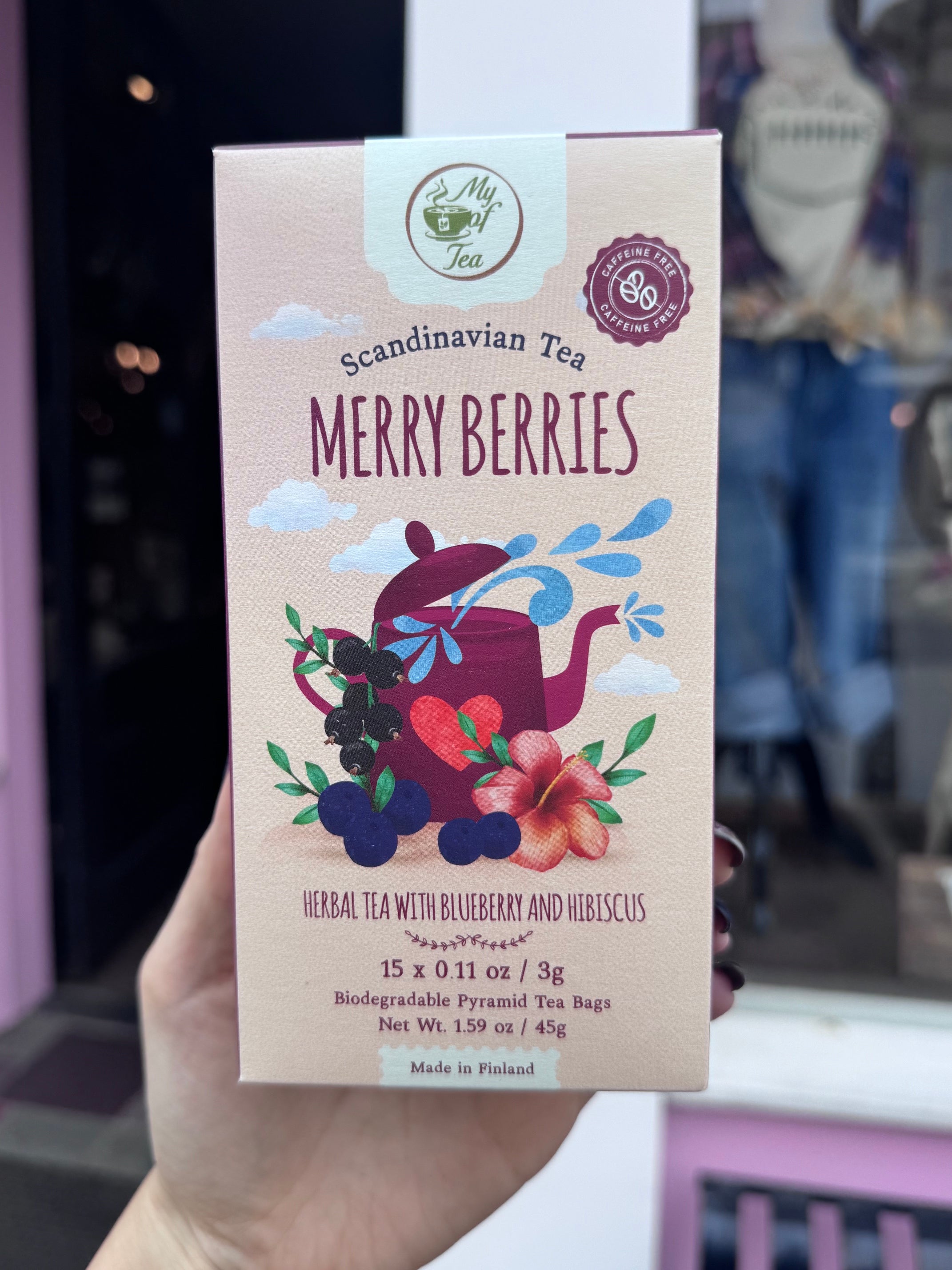 Merry Berries Blueberry Hibiscus herbal Tea Bags
