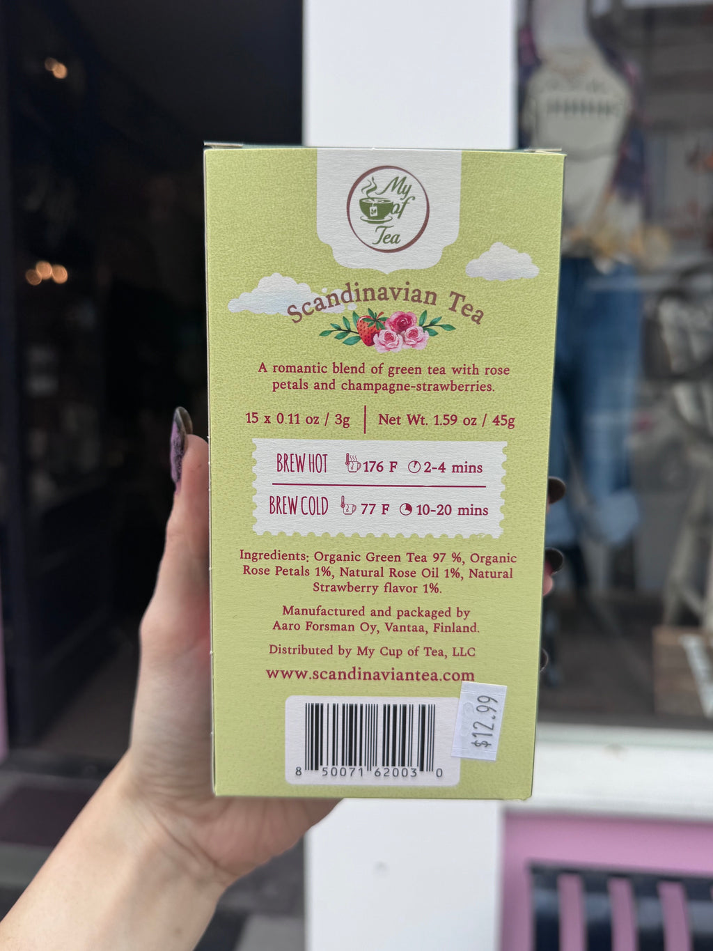 Love is in the Air Rose Strawberry Green Tea Bags