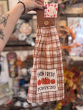 Farm Fresh Pumpkins Button Towel