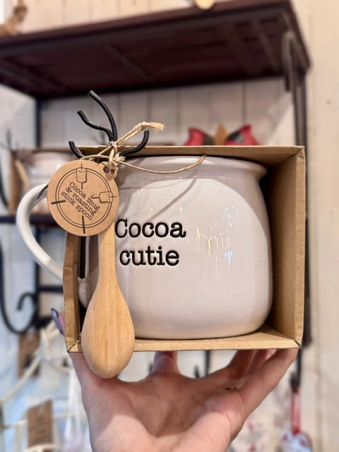 Mudpie Cocoa Cutie Mug and Spoon Set- Last One!