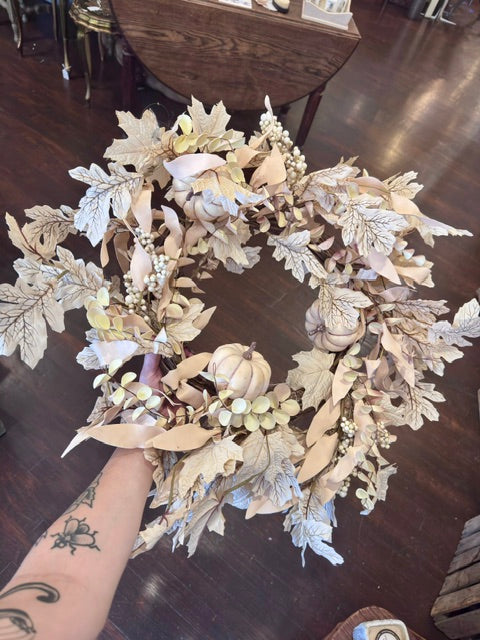 Whitewashed Fall Wreath