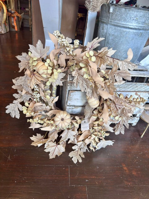 Whitewashed Fall Wreath