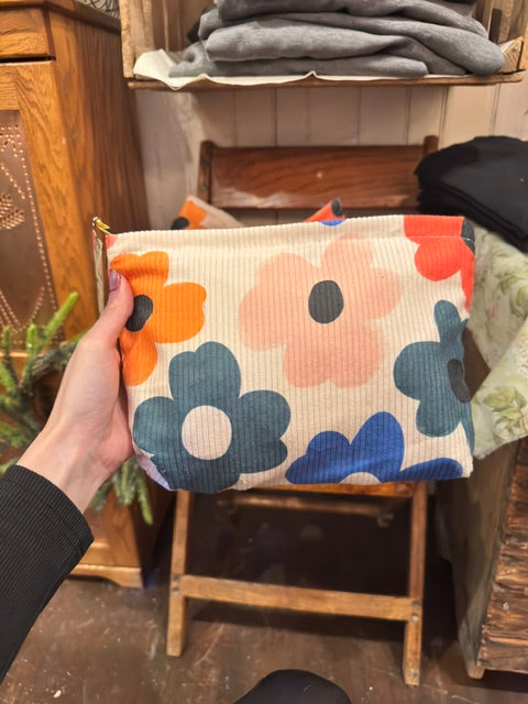 Floral Pouch Zipper Bag