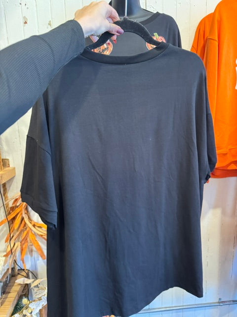 Sequin Jack O' Lantern Drop-shoulder Oversized fit Top- CLEARANCE