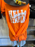 "Hello Pumpkin" Crewneck Sweatshirt- CLEARANCE