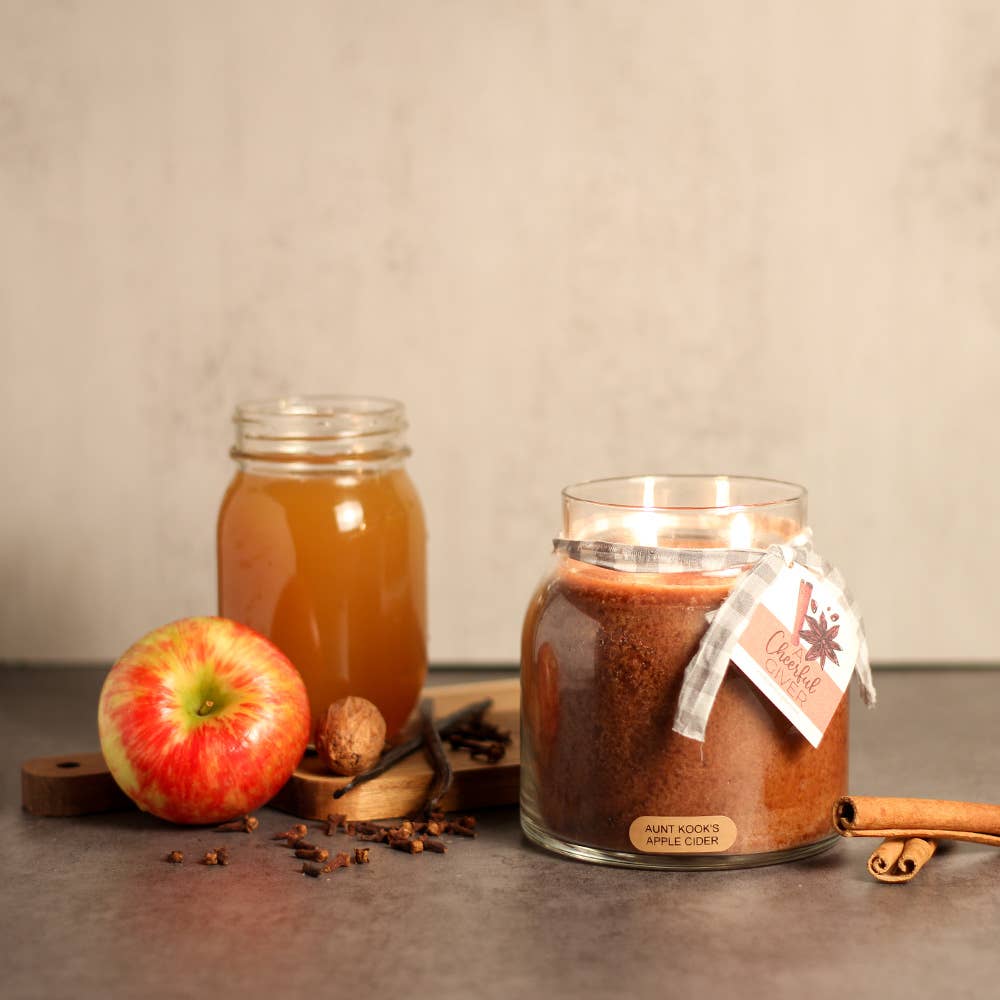 Aunt Kook's Apple Cider – 34oz Fall Scented Jar Candle
