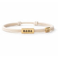 Sentiment Cord Bracelet-Mama, Ivory