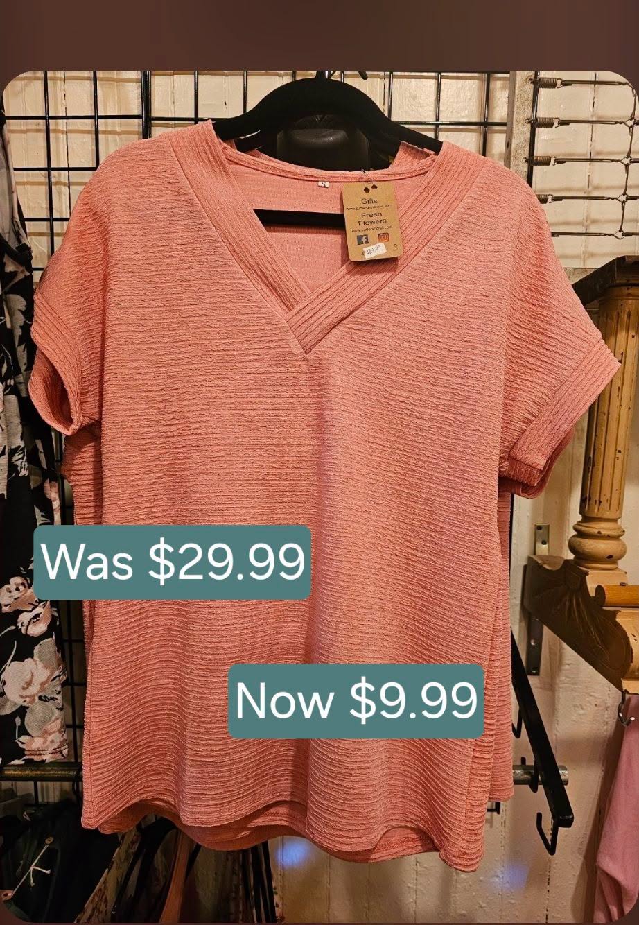 Pink Textured Top